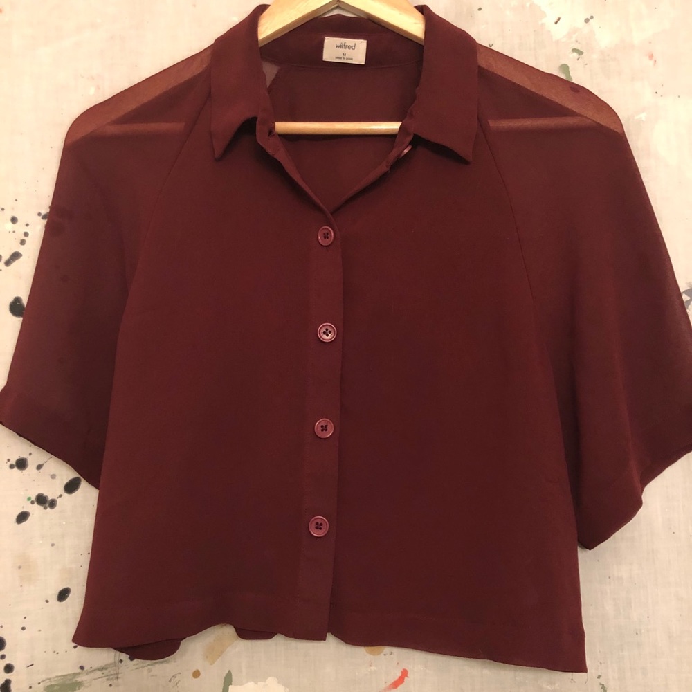 Aritzia Wilfred crop top
